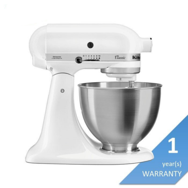 Second image of KitchenAid 5K45SSBWH Classic Stand Mixer 4.3L White