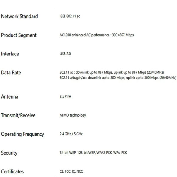 Second image of ASUS USB-AC53 Nano AC1200 Dual-band USB Wi-Fi Adapter