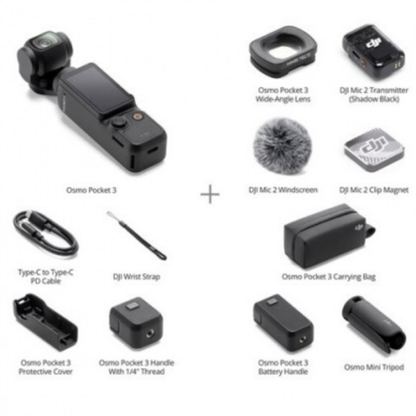 Second image of DJI Osmo Pocket 3 Creator Combo Gimbal Video Camcorder Action Camera Free 64GB - coming soon