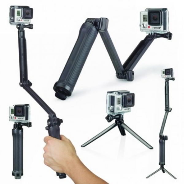 Second image of Grade A 3 Way Tripod for Action Camera SJCAM GoPro Hero12 Hero11 Hero10 Hero 12 11