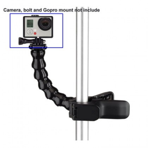 Jaws Flexible Clamp with Mount for Action Camera SJCAM GoPro Hero12 Hero11 Hero10 Hero 12 11 10